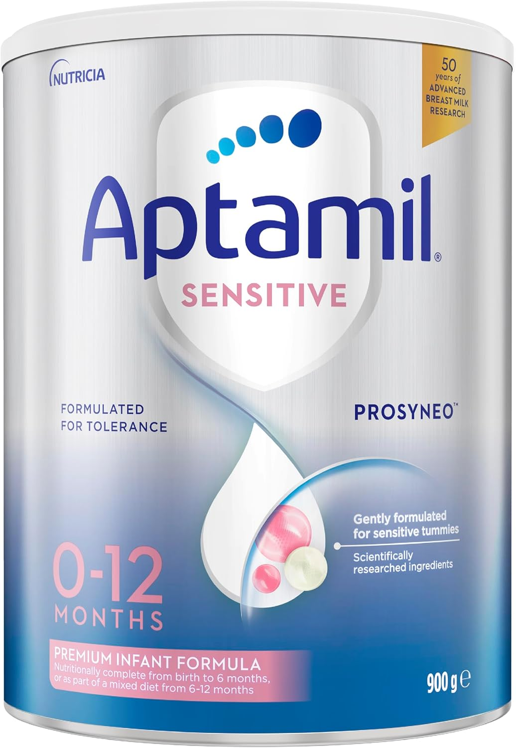 Aptamil Sensitive Premium Infant Formula, Gently Formulated for Sensitive Tummies, Formula Partially Hydrolysed, Scientifically Researched Ingredients, Infant Formula from Birth to 12 Months, 900G image number 3