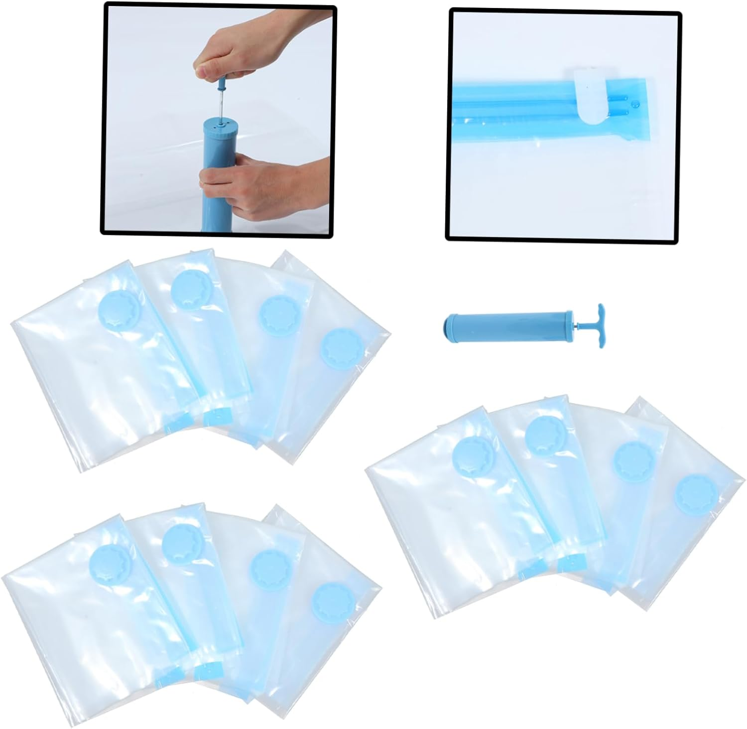 Zerodeko Outdoor Travel Storage Bag Useful Vacuum Bag for Clothes and Quilt Storage for Household Use for Packing Blankets and Quilts image number 3