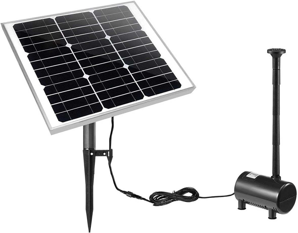 100W Solar Powered Fountain Water Pump for Birdbath Fish Pond Garden Pool image number 5