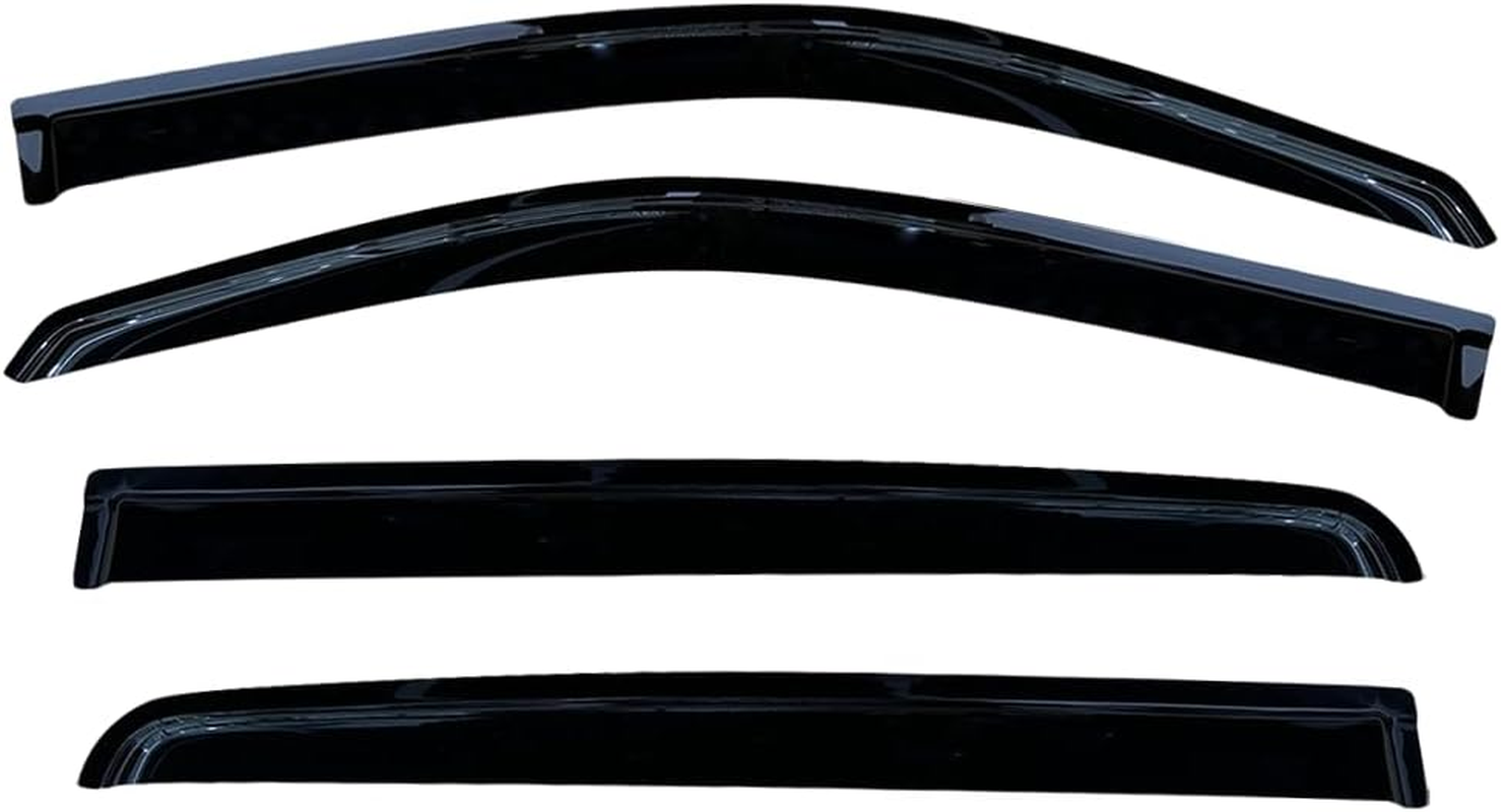 4PCS Premium Weather Shields Window Visors for Toyota Hilux 2005-2015 Dual Cab Weather Shields Window Visors Rain Guard Car Wind Deflectors Black image number 3
