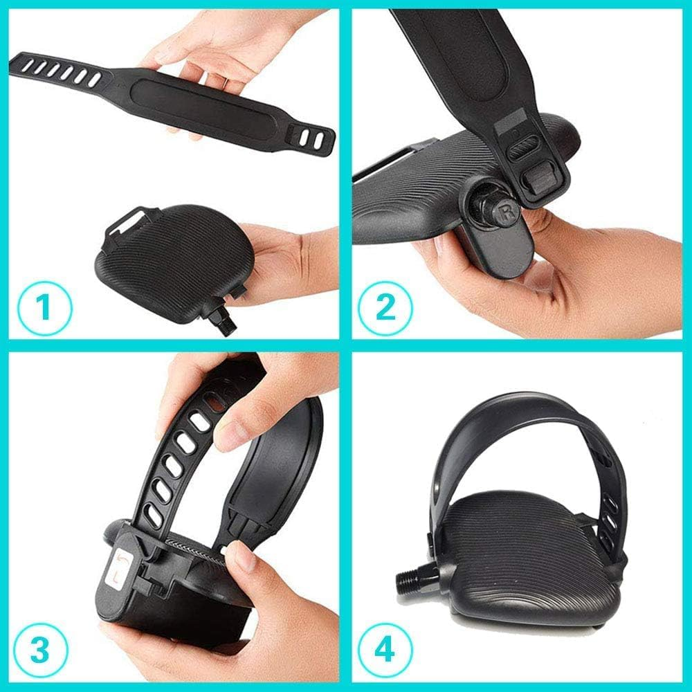 Universal Pedal Strapfor Exercise Cycle Home or Gym,2Pcs Adjustable Length Universal Pedal Strap,Adjustable Exercisebikepedal Strap,Non-Slip Exercise Bike Pedal Strap,Universal Bicycle Pedal Strap image number 6
