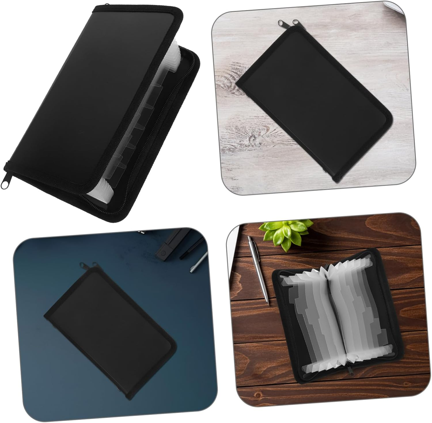 TOYZFRIENDY Mini Accordion File Organizer Portable Zipper Closure Document Storage with Multiple Layers Important Papers Organizer for Systematic Organization and Convenient Portability image number 6