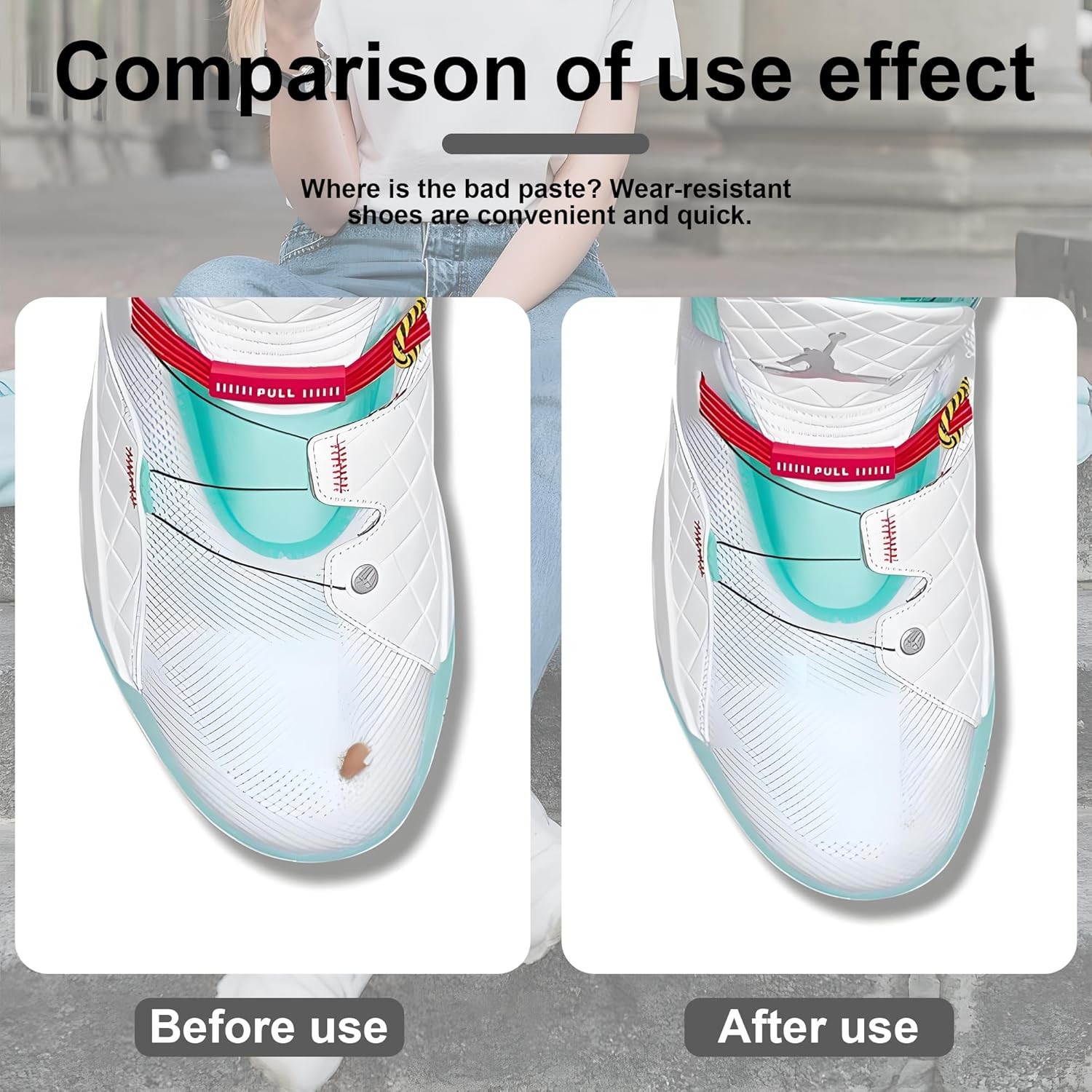 24Pcs Leather Repair Patches for Shoes, Quick Self-Adhesive Sneaker Repair Patches - Durable & Washable Shoe Goo Alternative for Cracked Toe Caps, Mesh Tears & Heel Scuffs(Black+White) image number 6