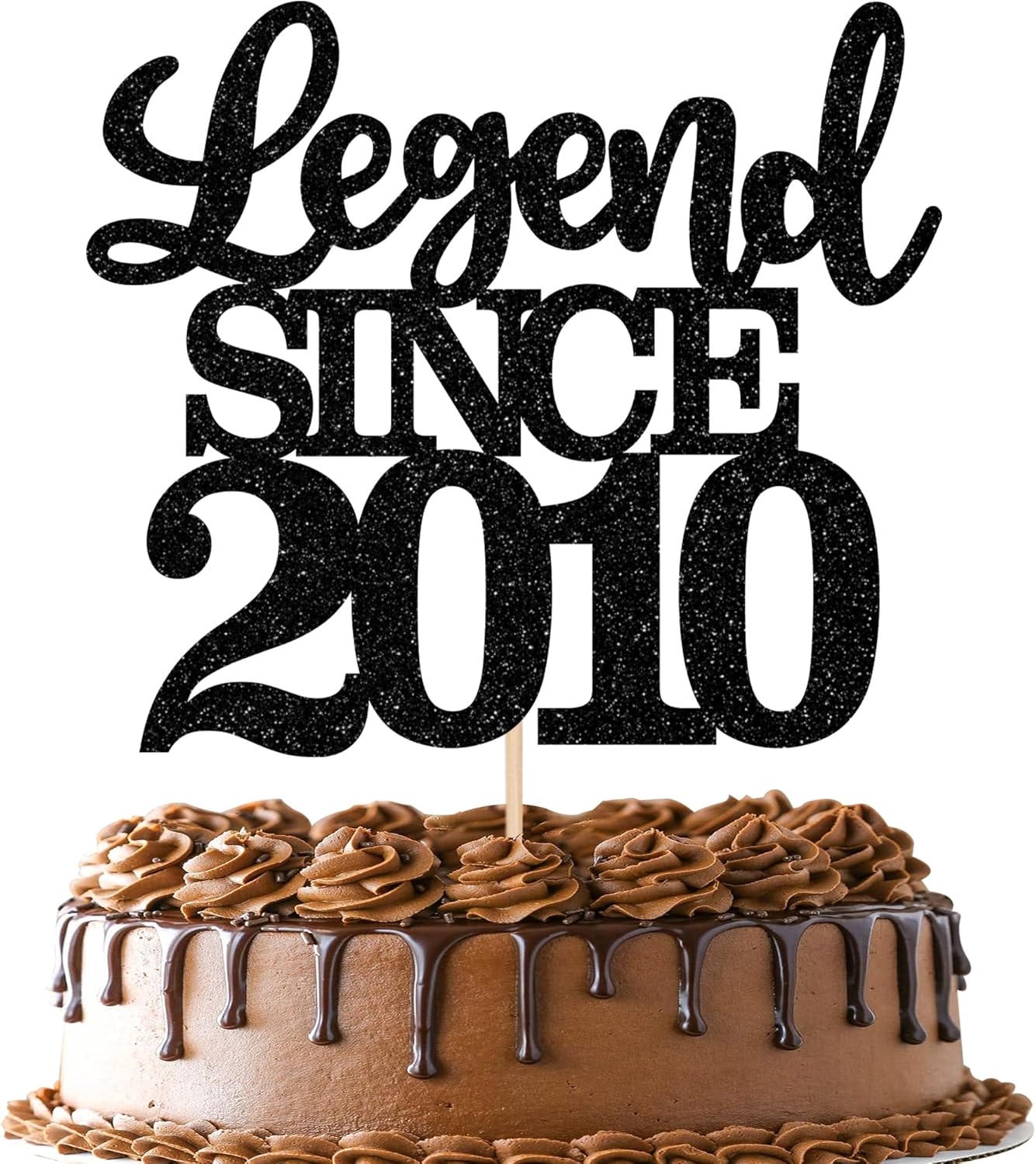 1 Pack Legend since 1966 Cake Topper Glitter Happy 60Th Birthday Cake Pick 60 Fabulous Cake Decorations for Cheers to 60Th Birthday Wedding Anniversary Party Supplies