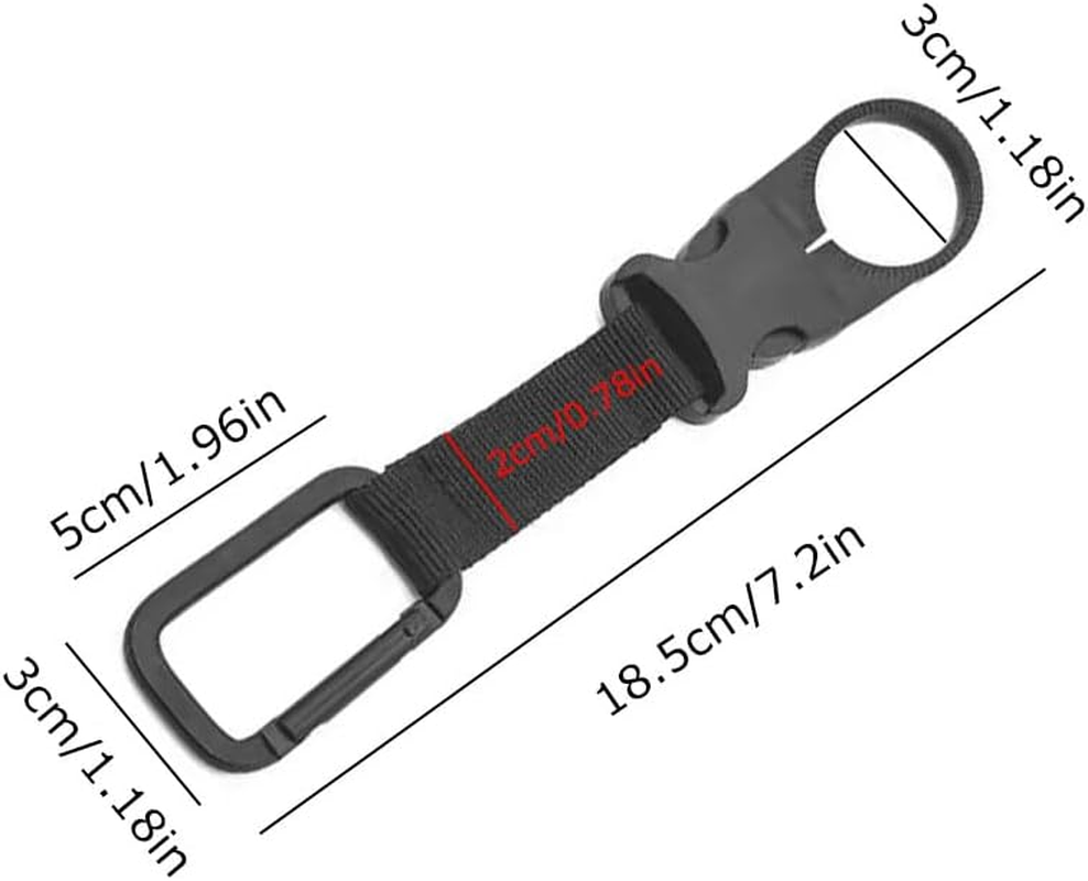 Esforzarse 4 Pcs Water Bottle Clip, 18.5 X 3 Cm Water Bottle Holder with Belt Clip, Bottle Hanging Buckle Clip, Outdoor Portable Water Bottle Ring Holder Mineral for Outdoor Hiking Cycling Fishing image number 3