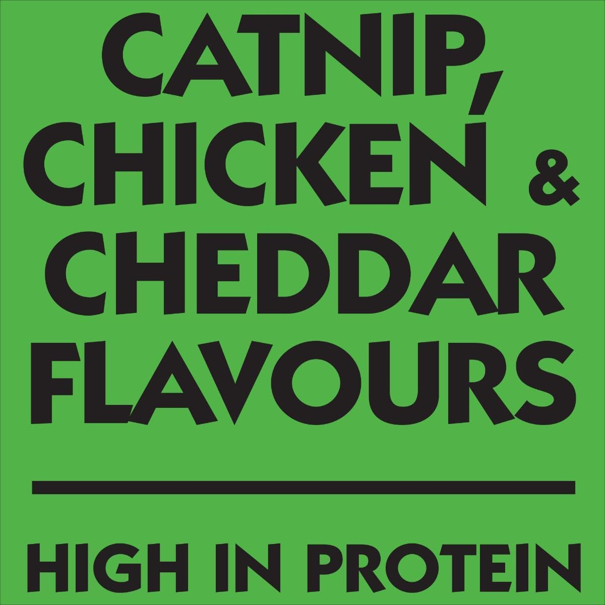 Temptations Mix-Ups Cat Treats Chicken, Catnip and Cheddar Flavour Bag 350G