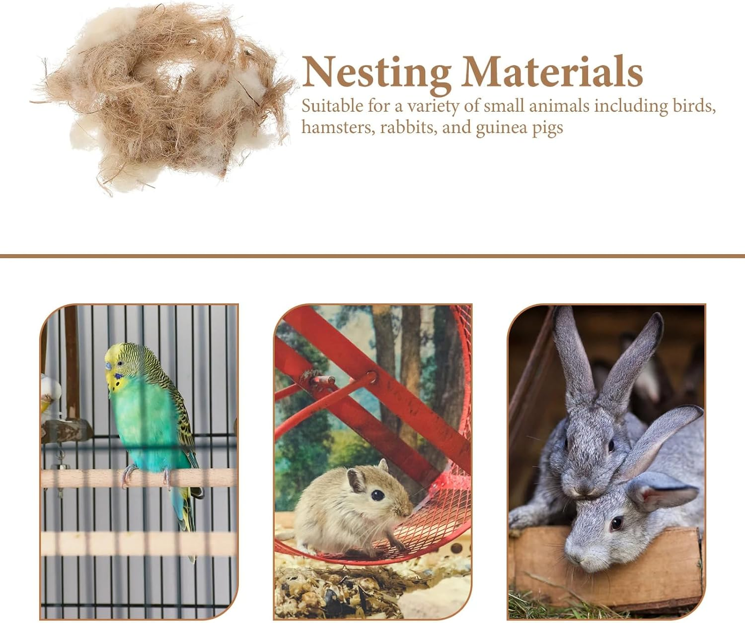 Natural Mixing Bird Nesting Materials for Bird,Bird Nesting Material for Budgie,Parrot,Finche,Canaries,Other Birds 40G/1.4Oz image number 6