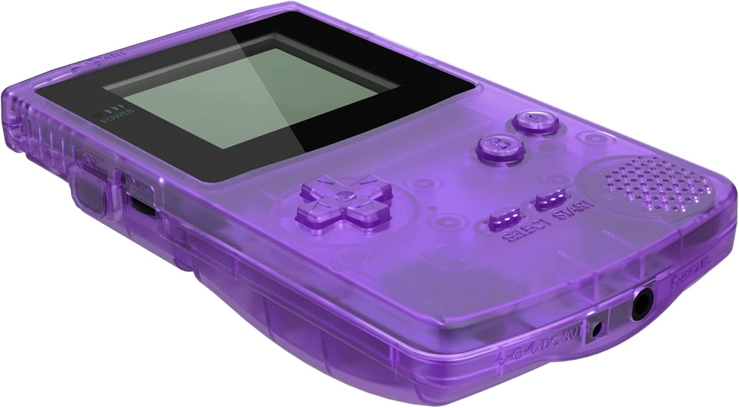 IPS Ready Upgraded Extremerate Clear Atomic Purple Replacement Shell Full Housing Cover Buttons for Gameboy Color &ndash; Fit for GBC OSD IPS & Regular IPS & Standard LCD &ndash; Console & IPS Screen NOT Included image number 5