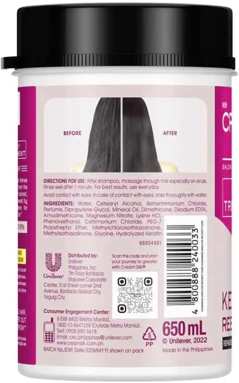 Cream Silk Daily Treatment Keratin Rebond Straight, 650Ml