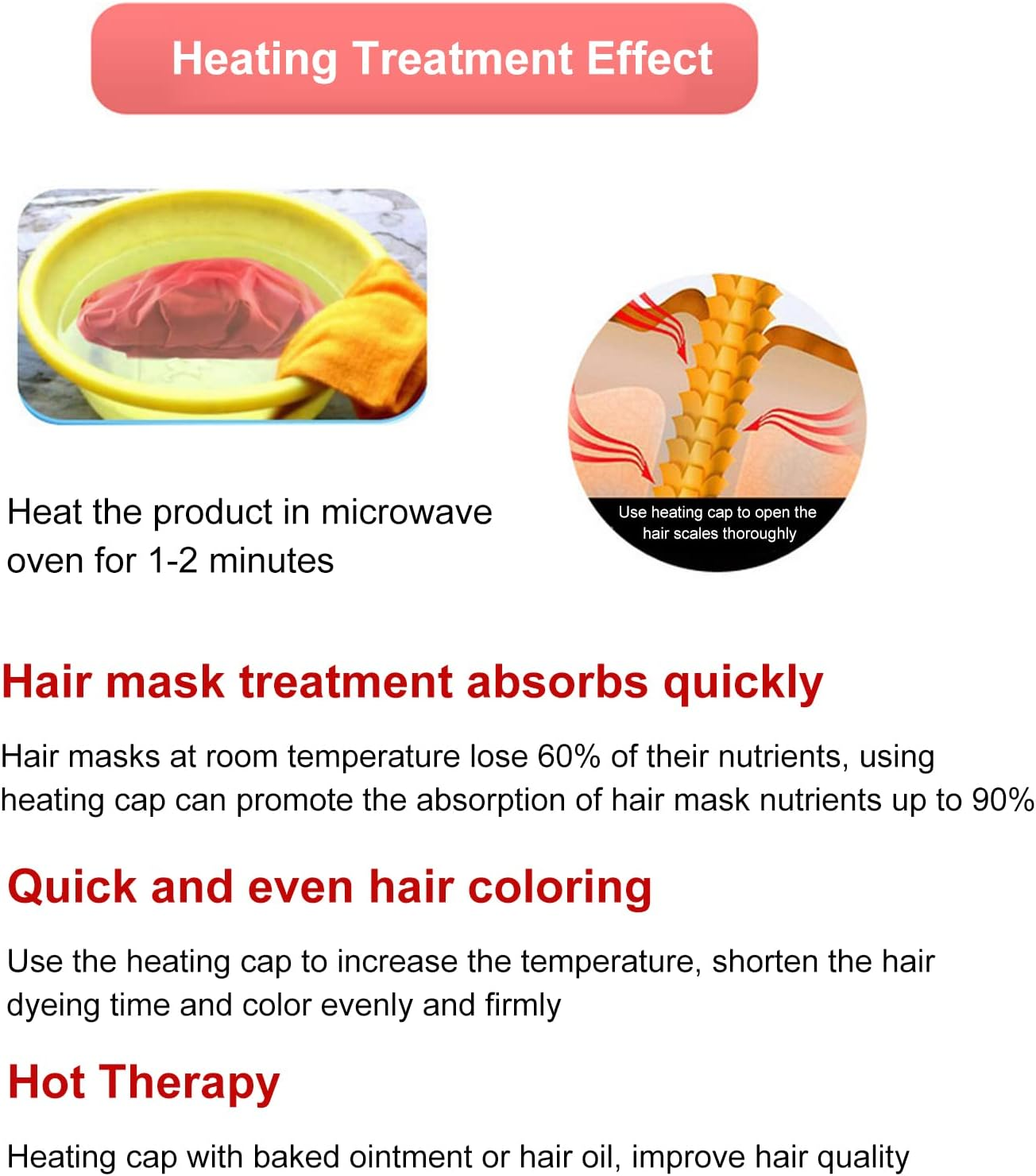 RAYWE Hair Conditioning Hat Cap Hair Styling Conditioning Treatment Steamer Cap Cordless Hot&Cold Therapy Hair Steamer Cap image number 5