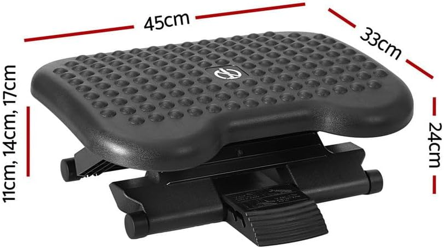 Artiss Foot Rest Stool Office under Desk Angle Adjustable Footrest Massage Black image number 6