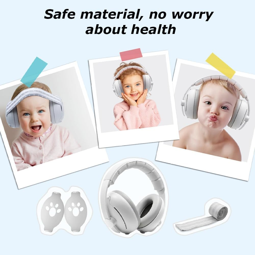 Baby Ear Muffs,2-In-1 Baby Noise Canceling Headphone,Protective Earmuffs,Toddlers Baby Earmuffs,Infant Hearing Protection,Muffs Noise Protection image number 1