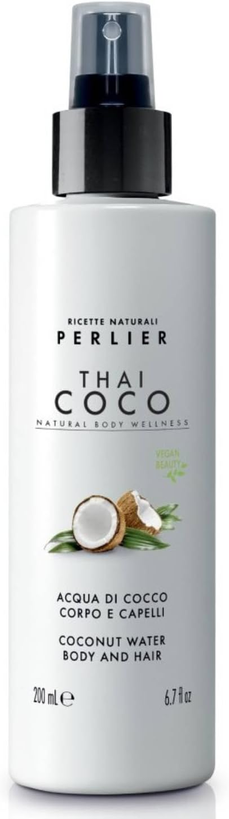 Perlier, Thai Coco Body and Hair Water, Moisturises and Fragrances with the Freshness of Coconut Water, Alcohol Free and Ideal in the Sun, a Tropical Dream for Skin and Hair, 200 Ml image number 2