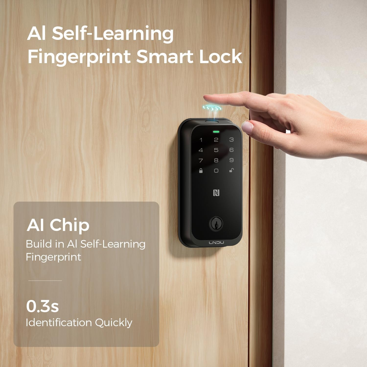 Connect Smarthome Smart Deadbolt Lock with Home Support &ndash; Fingerprint & Siri Control, Apple Home Key Access via Iphone or Apple Watch, DIY Install for Australian Doors image number 2