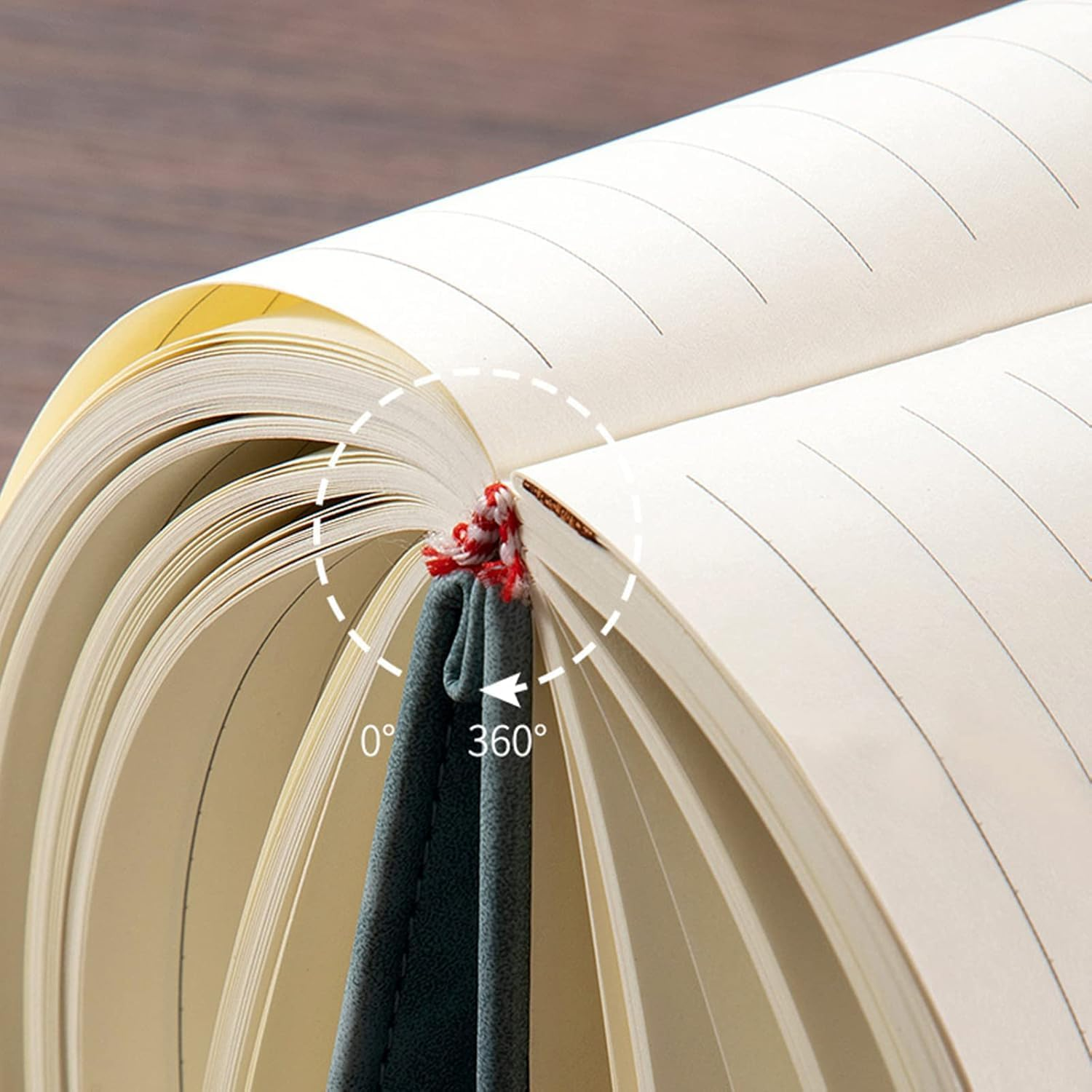 Mumoo Bear A5 Ruled Notebook Journal 180 Sheet/360 Page with Pen Loop, Hardcover Writing Notebooks, Perfect for Office Home School Business Writing and Composition (Light Blue) image number 4