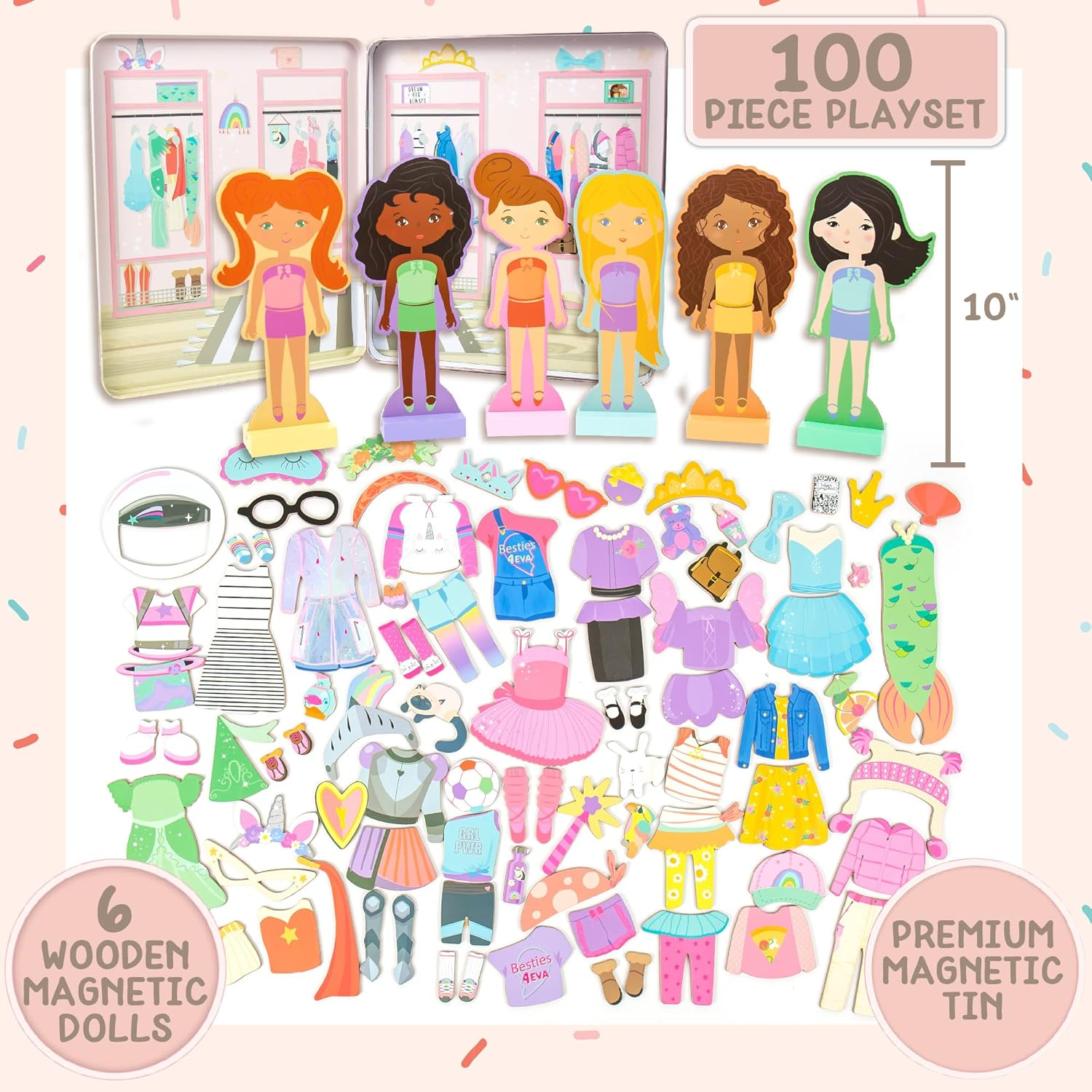 Story Magic 1536378 Wooden Dress up Dolls, Other image number 5