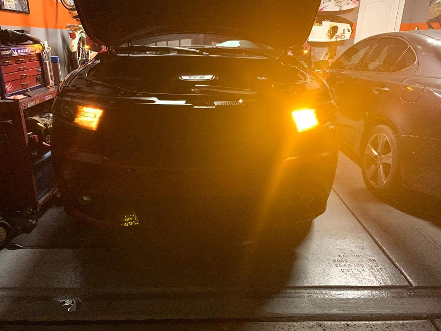 Blyilyb 12V-48V 3157 3156 4157 3457 Amber Color LED Reverse Lights Bulb Turn Signal Light Backup Light LED Replacement for Car RV Truck Pickup Light Bulbs (Pack of 2) image number 4