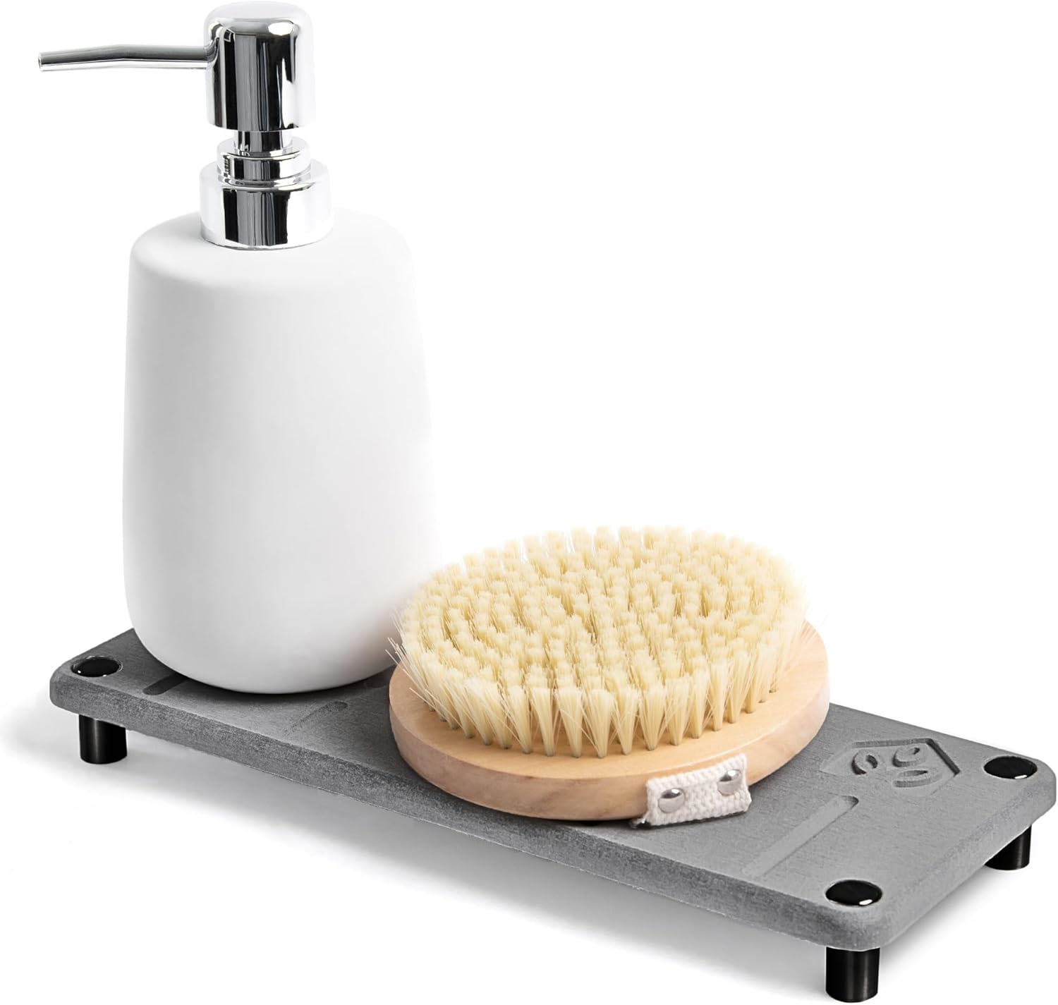 Home - Stone Sink Caddy | Fast Drying Diatomite Tray for Kitchen & Bathroom Sink Counter | Soap Dish Holder, Decor & Vanity Mat | Quick Dry Diatomaceous Earth | Design Rain | Colour Graphite image number 5