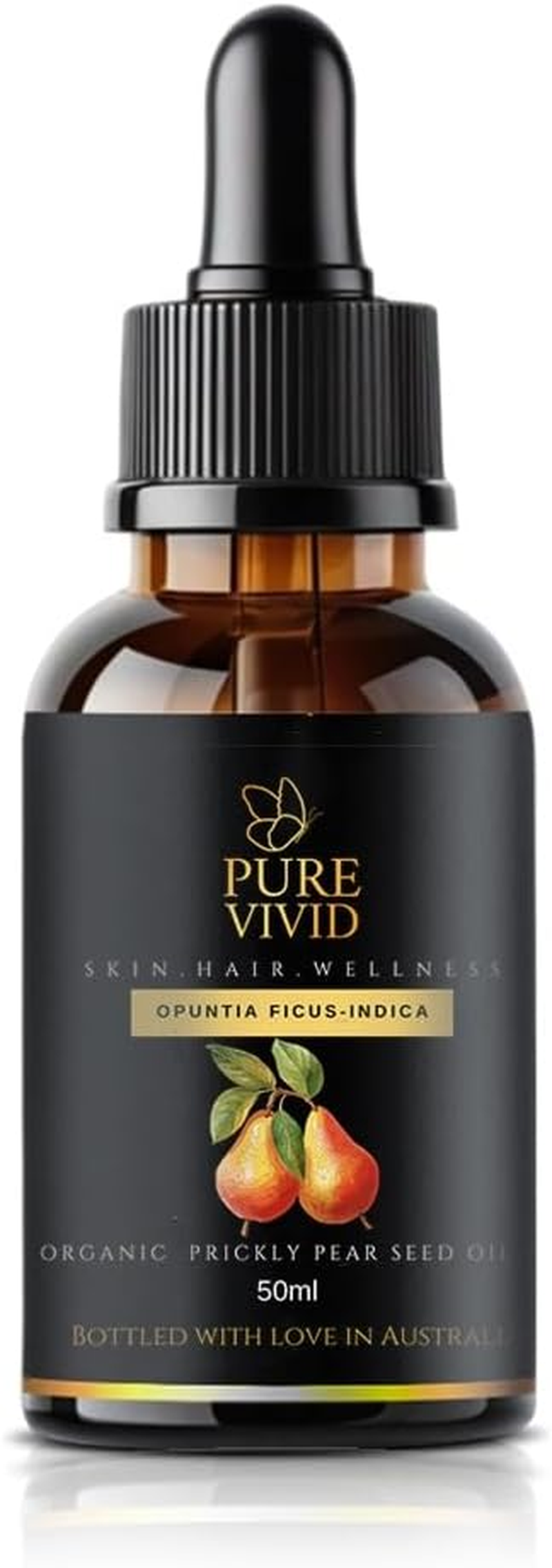Purevivid Prickly Pear Seed Oil &ndash; 100% Pure Organic | Cold Pressed | Natural Multi-Purpose Oil | 50Ml Amber Glass Bottle with Dropper image number 2