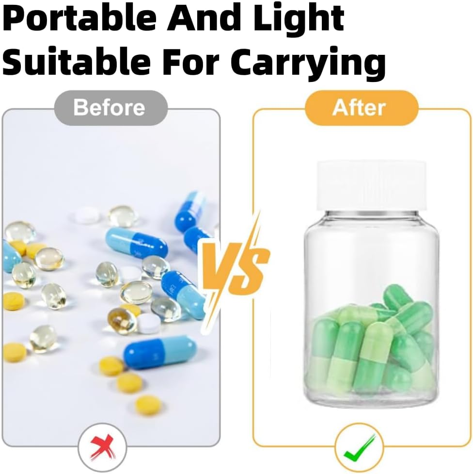 8-Pack Thickened Transparent Pvc Bottles with Lids for Sealing, Ideal for Storage and Dispensing, Sealed Small Bottles（Transparent） image number 1