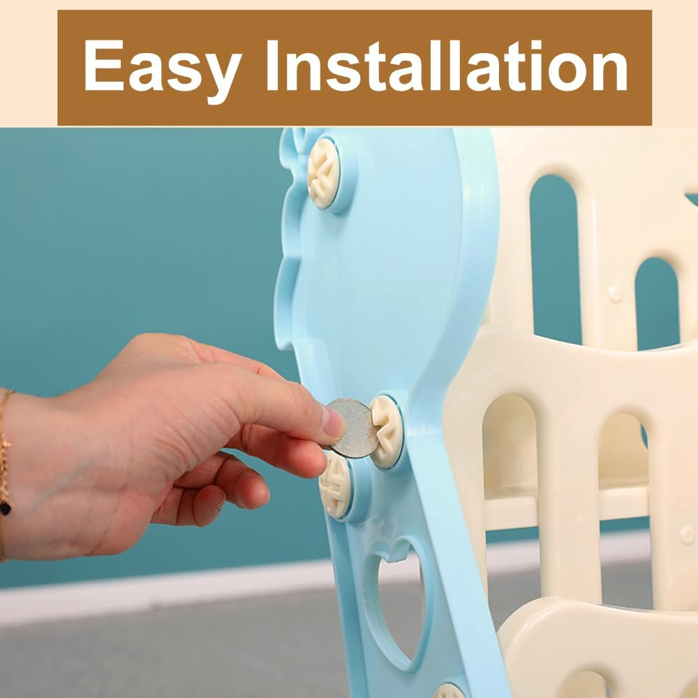 Kids Bookshelf Bookcases - 4-Tier Storage with 2 Bins, Rotating Display Shelf for Home, Living Room, Bedroom & Kindergarten - Safe Rounded Edges Child-Friendly Furniture image number 2