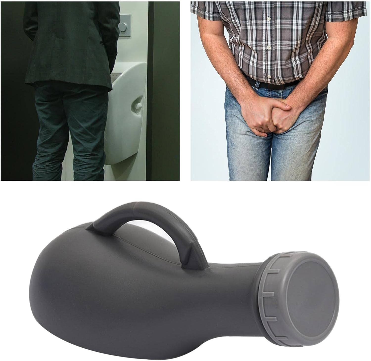 NC Urine Bottle, 1200Ml Portable Urinal, Lightweight Plastic Can, for Old Man Children, Pee Bottle Toilet Urinal for Camping Travel Hiking Outdoor - Male image number 4