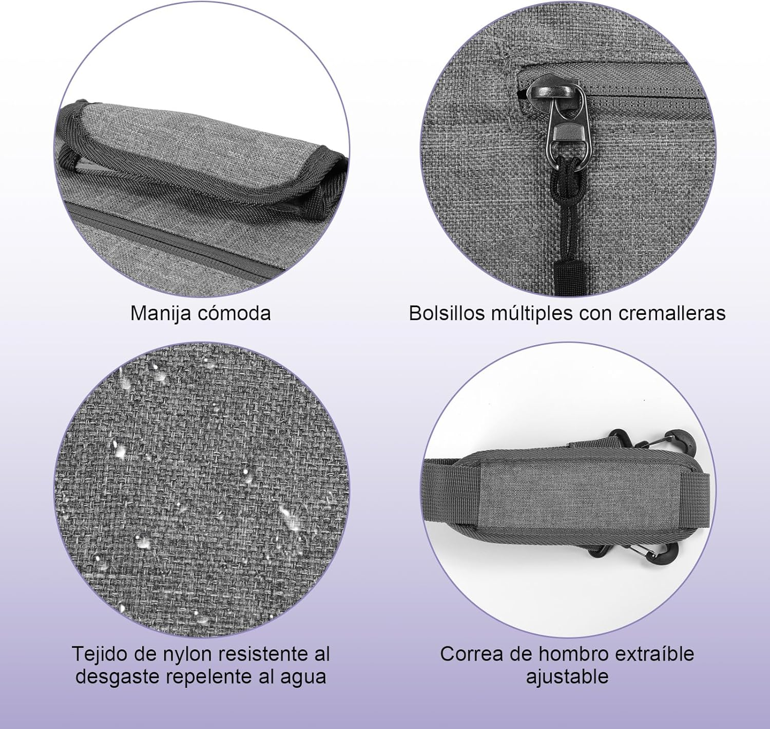 Travel Duffle Bag, Men'S Travel Bag, Waterproof Sports Bags for Women, with Shoe Compartment and Removable Shoulder Strap, for Gym Business Travel (Gray, 115L) image number 7