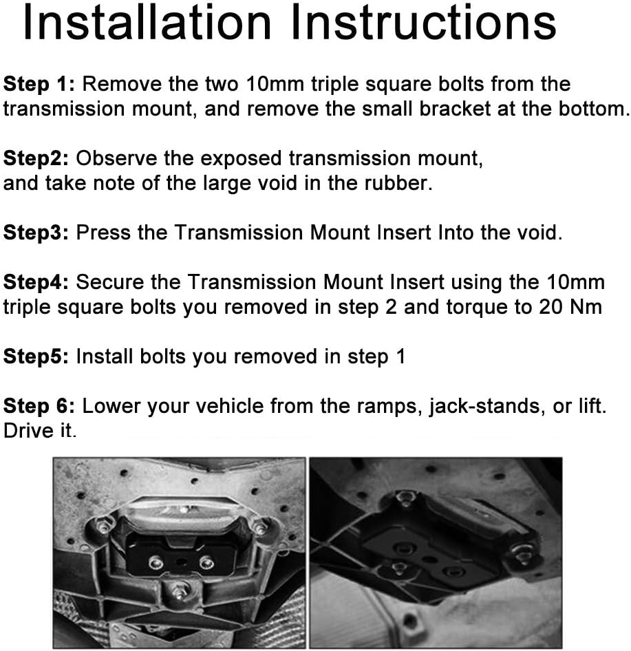 SREUOIL Transmission Mount Insert for B8 Chassis Audi A4 S4 RS4 A5 S5 RS5 Q5/SQ5 Models image number 6