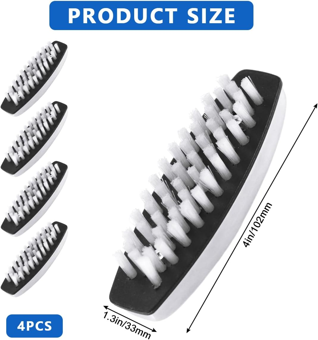 Set of 4 Hand Wash Brush, Stainless Steel Set, Hand Brush, Nail Brush, Hard, 2-In-1 Multifunctional Fingernail Brush, for Cleaning Nails, Hand Wash, Kitchen for Cleaning, Bathroom image number 2