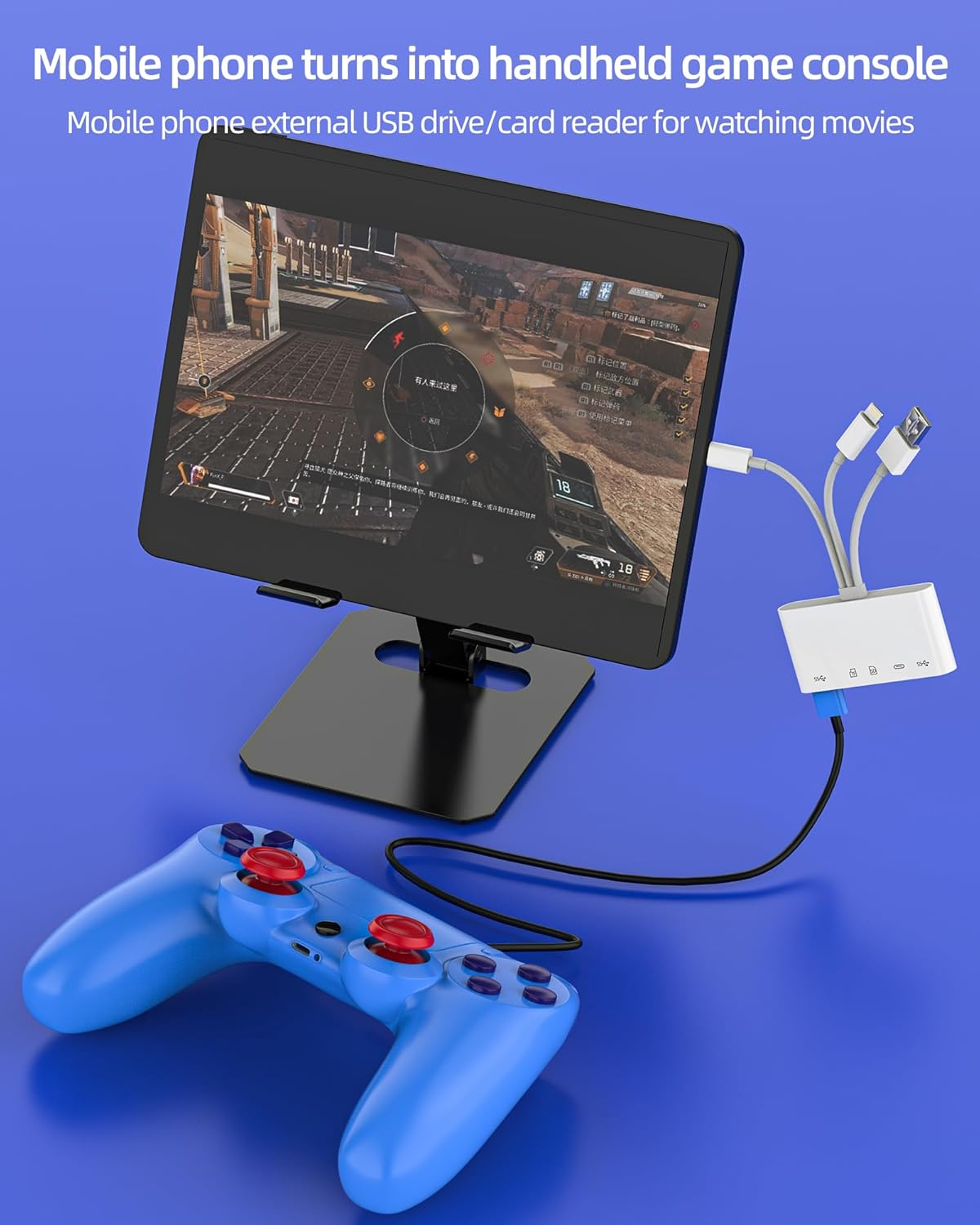 USB C Lightning USB to OTG TF SD Charger Adapter Micro Card Reader for Apple for Iphone 15 14 for Ipad Compatible for Samsung Dongle Cable Camera Memory Mouse Converter Splitter Charging Accessories