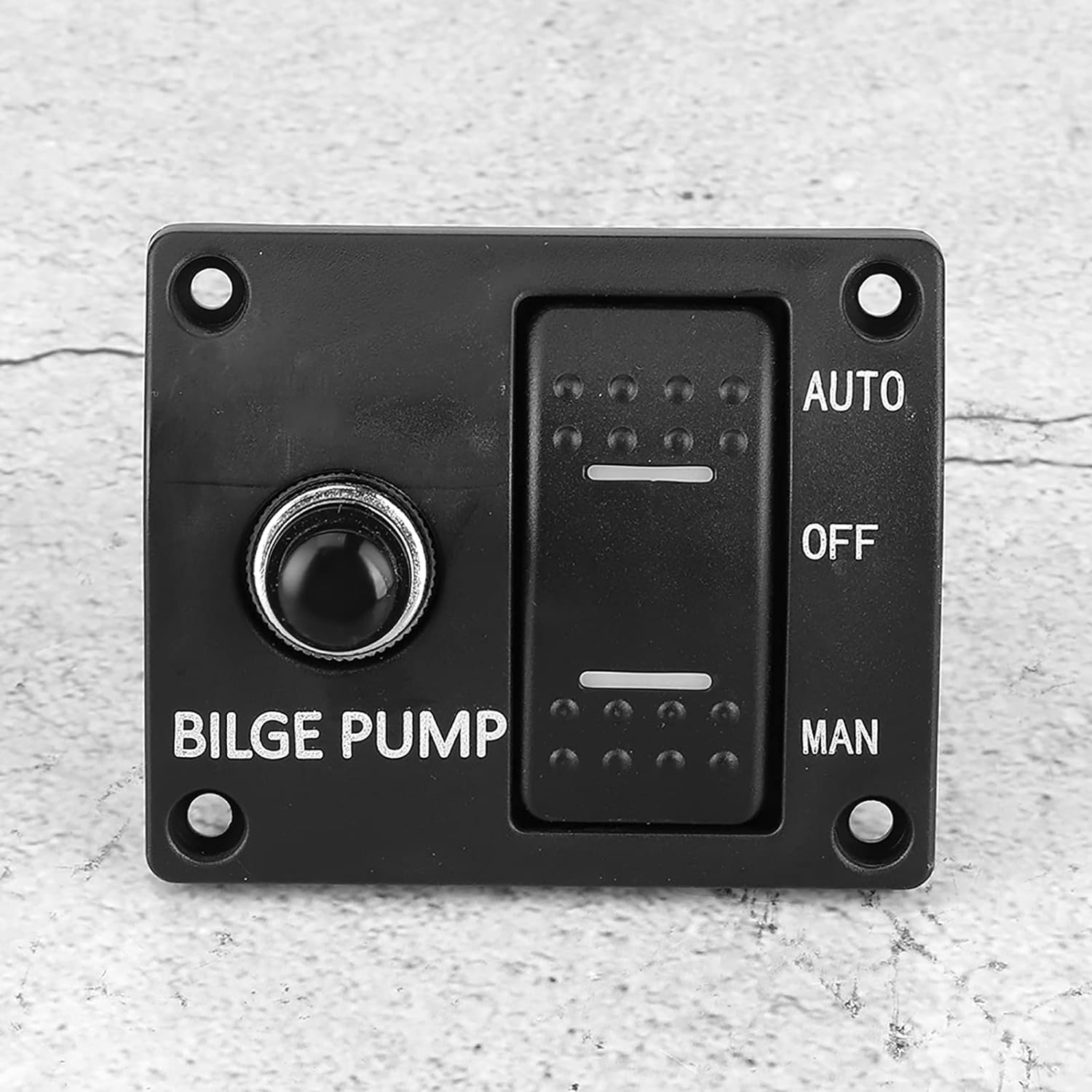 Bilge Pump Control, Long Durability Bilge Pump Switch Panel Built in Fuse Holder for 12V 24V DC Boat Bilge Pump image number 1