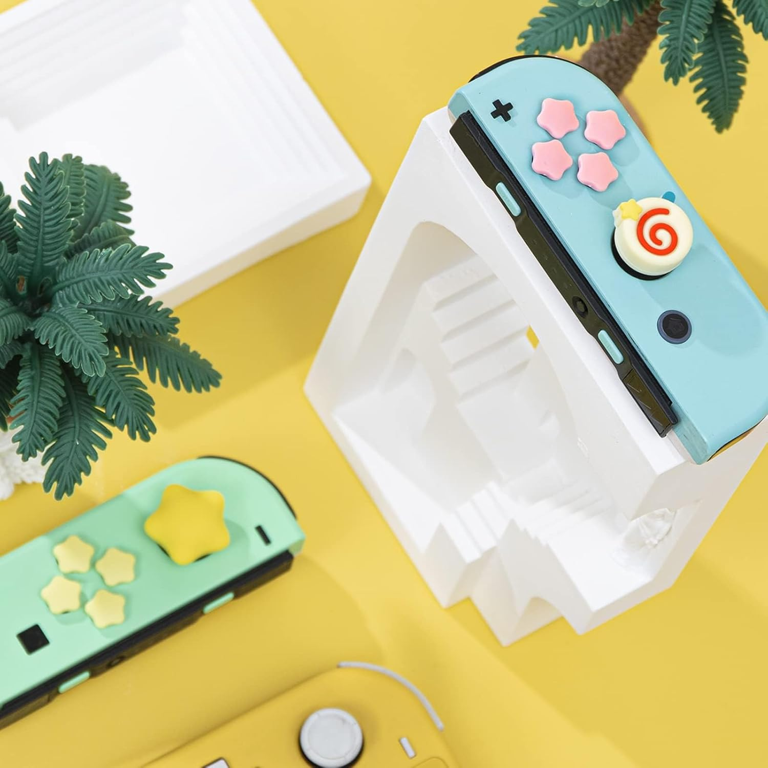 Kirby Thumb Grips for Nintendo Switch, Cute Switch OLED Button Caps Set