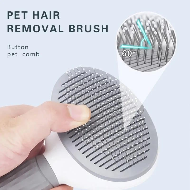 Pet Comb Stainless Steel Needle Comb Dog and Cat Hair Removal Floating Hair Cleaning Beauty Skin Care Pet Dog Cleaning Brush image number 4