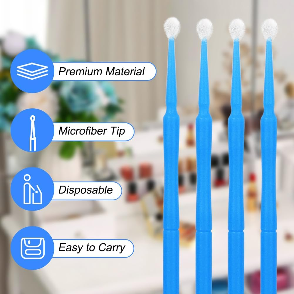 Shintop 400Pcs Disposable Micro Applicators Brushes Great for Dental/Oral/Makeup (Blue, 2.5Mm) image number 4