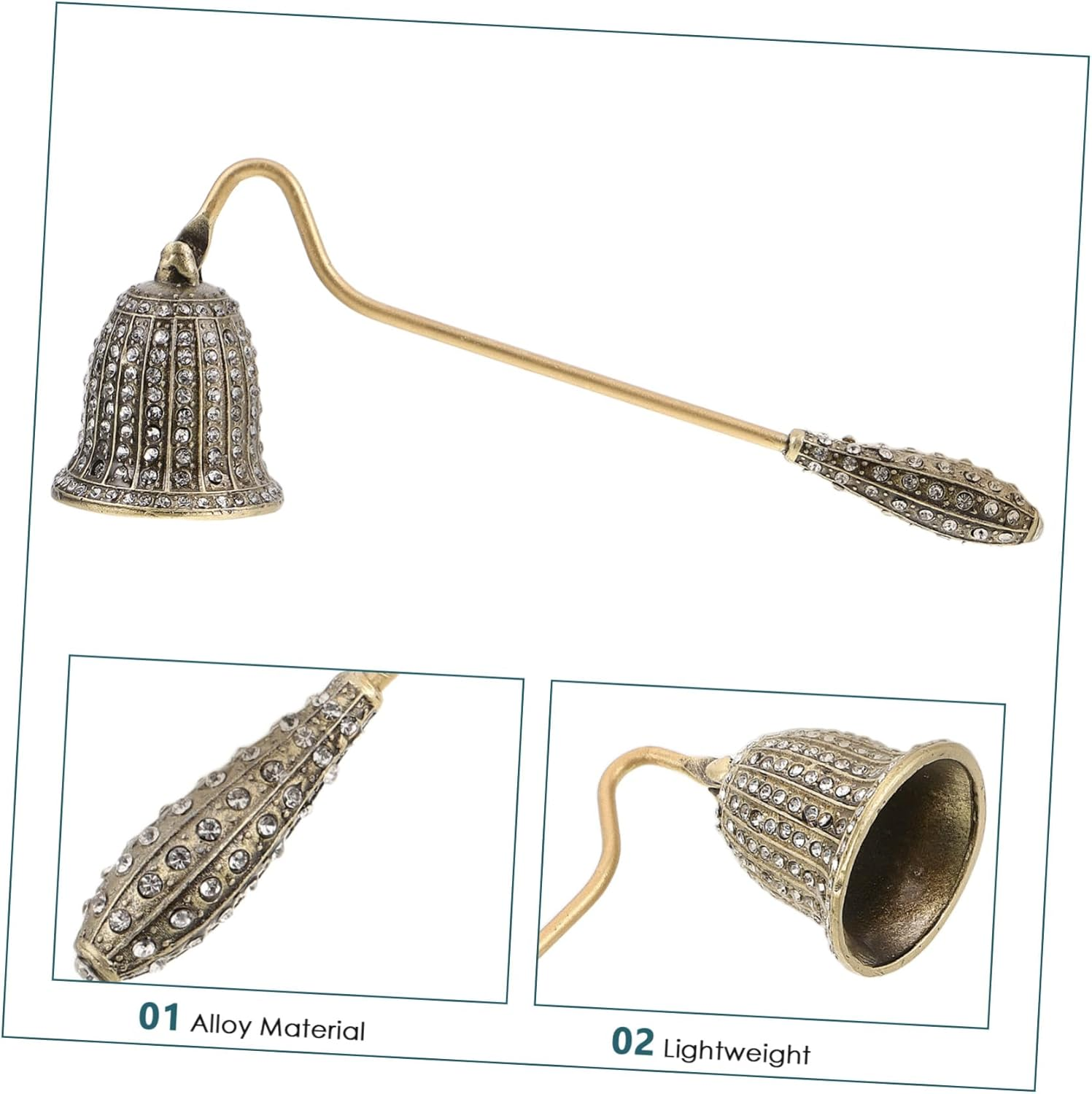 DEARMAMY Candle Light Extinguisher Tool Vintage Design Snuffer Home Wick Extinction Device image number 2