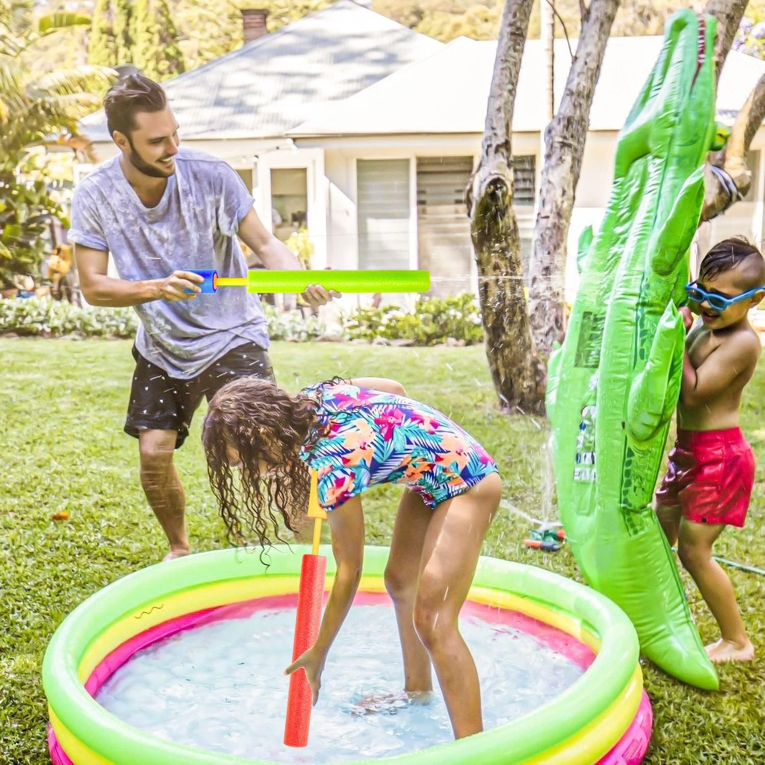 Kids & Adults Water Blasters, Powerful Range Water Guns - Shoots up to 12 Metres, Summer Outdoor Pool Play, Perfect for Aussie Beach Fun, Suitable for Ages 4-10 Boys and Girls (6 Pack) image number 6