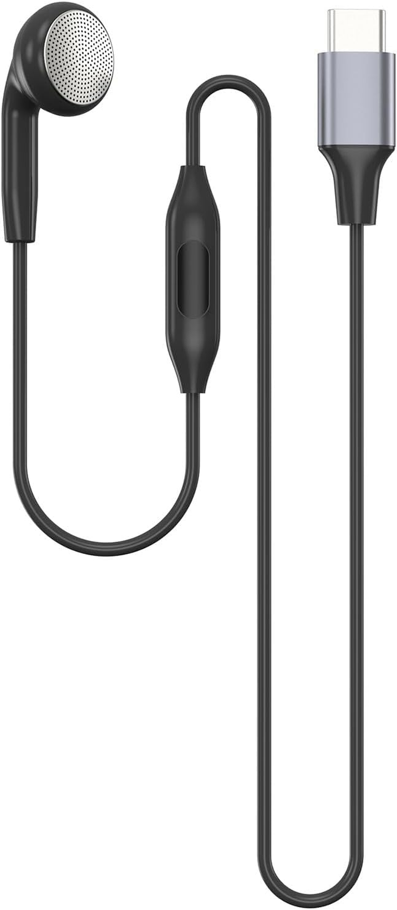 Single Side Earbud with Mic - 3.5Mm/Usb-C Lightweight Headphones for Phone Calls & Driving, Comfortable Secure Fit, Durable Design for Customer Service & Online