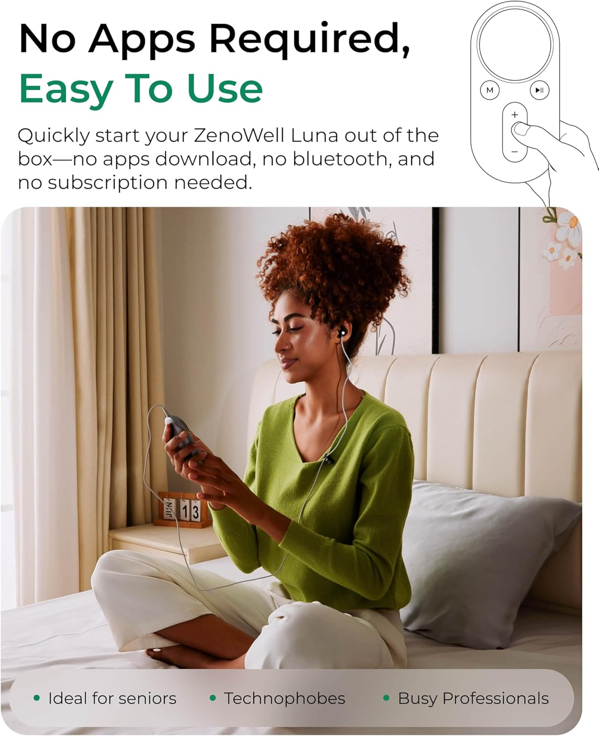 Luna Vagus Nerve Stimulator, Relaxation Device for Long-Term Wellness, Patented Vagus Nerve Wearable Device for Restore Calm, Stress Relief and Recover, Four Modes image number 4