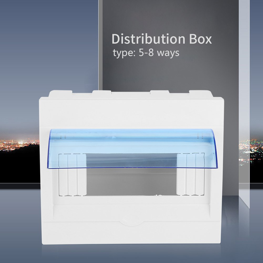 5-8 Ways Circuit Breaker Box Cover Plastic Transparent Distribution Box Electrical for Circuit Breaker on the Wall image number 1