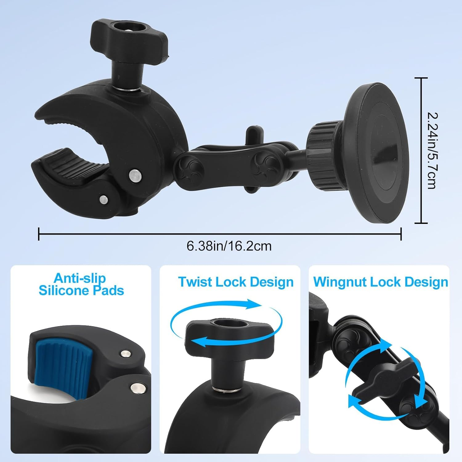 Eeekit Magnetic Bike Phone Holder, Magnet Motorcycle Handlebar Phone Mount for Magsafe and All Smartphones, for Stationary Exercise Bike Treadmill Gym Fitness Equipment image number 5