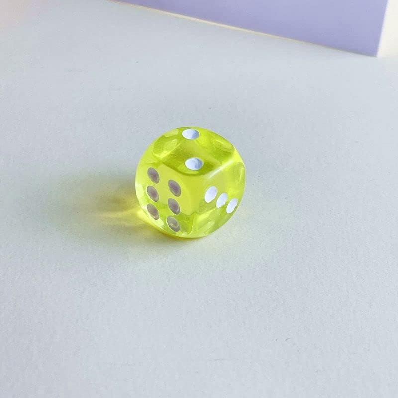 AIMALL 12PCS 6-Sided Transparent Coloured Game Dice &ndash; Bulk Board Game Toy, Multi-Coloured Dice Set for Tabletop Games, Dice Collection, and Play image number 6