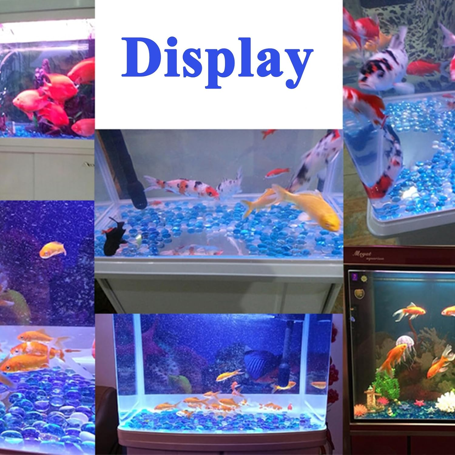 Decoration Fish Tank Gravel Upgraded - Mutilcolor Aquarium Gravel Rocks Crystal Stones Sea Glass Rock Crystal Pebbles for Freshwater Aquariums, Fish Turtle Tanks, Gardens, Flower Pots (100G) image number 5