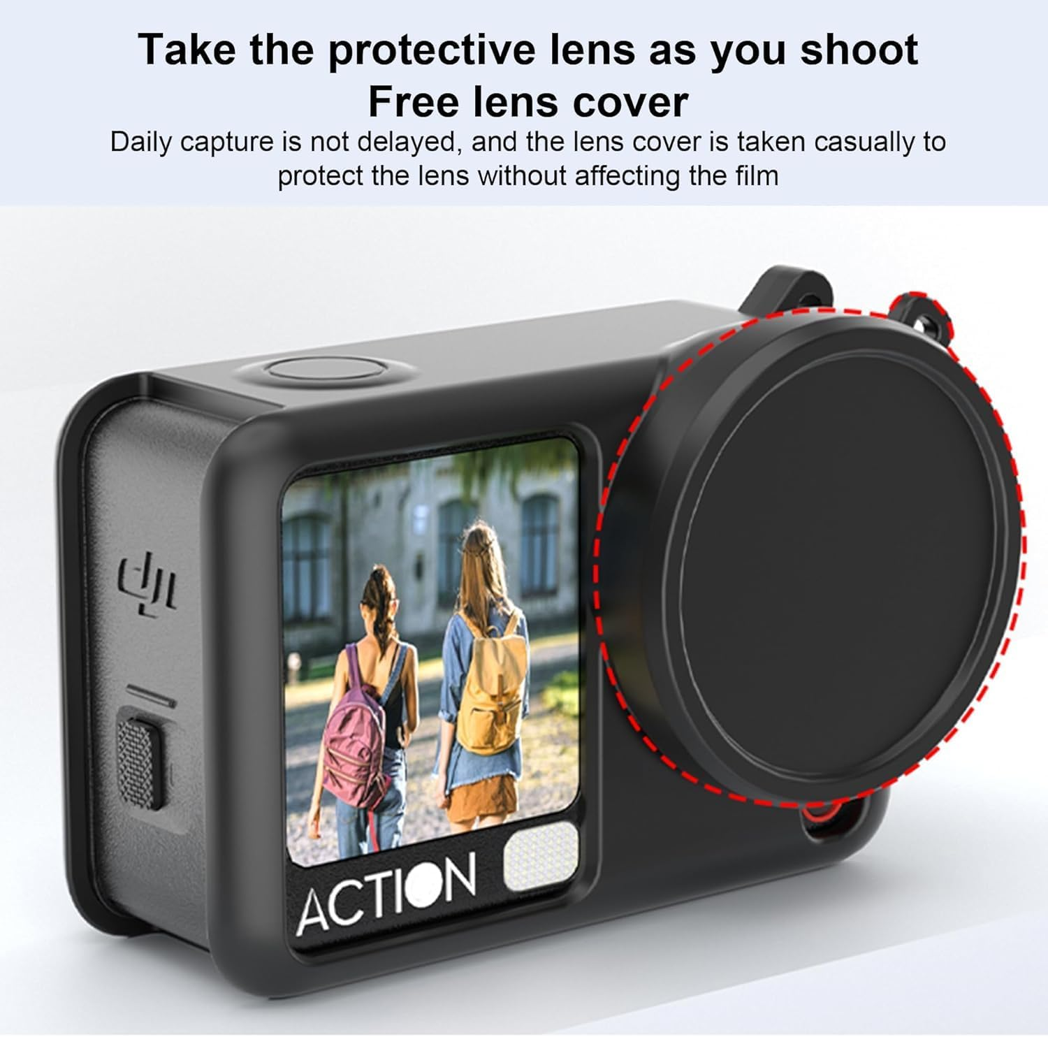 Mini Bag Compatible with DJI Osmo Action 6 - Accessories Kit, Silicone Protective Case, Tempered Glass Screen Film, Mini Tripod image number 6