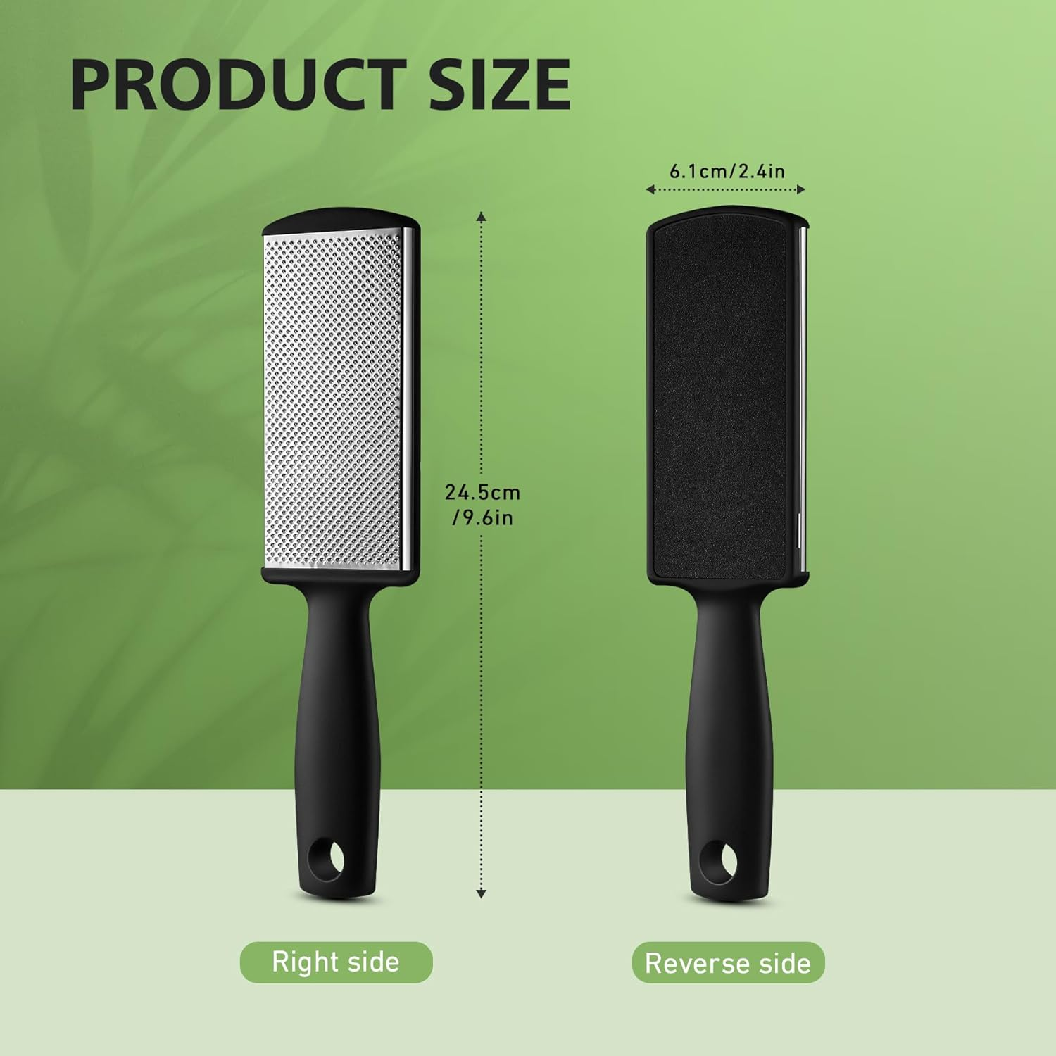 BALUCA Foot Files Callus Remover Stainless Steel Foot Rasp and Dual Sided Feet File Professional Scrubber Pedicure Tools Premium for Feet Care Remove Hard Skin, Black image number 5