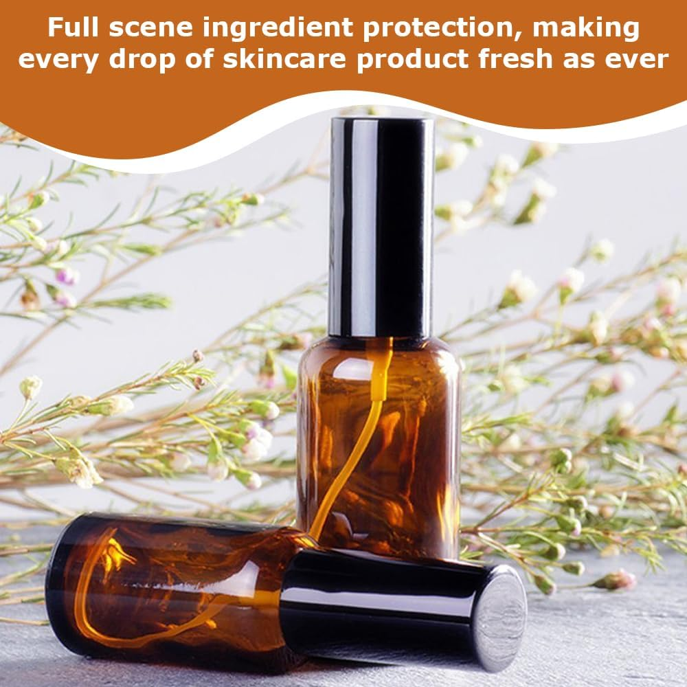 5 Pcs Refillable Empty Bottle/Cosmetic Glass Flask,Essential Oil Diffuser & Travel Clean Liquid Flask,Fine Mist Spray Bottle for Aromatherapy and All Natural Cleaning Products image number 6