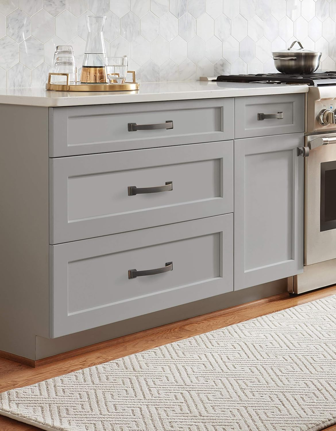 Amerock | Cabinet Pull | Oil Rubbed Bronze | 3 Inch (76 Mm) Center to Center | Candler | 1 Pack | Drawer Pull | Drawer Handle | Cabinet Hardware