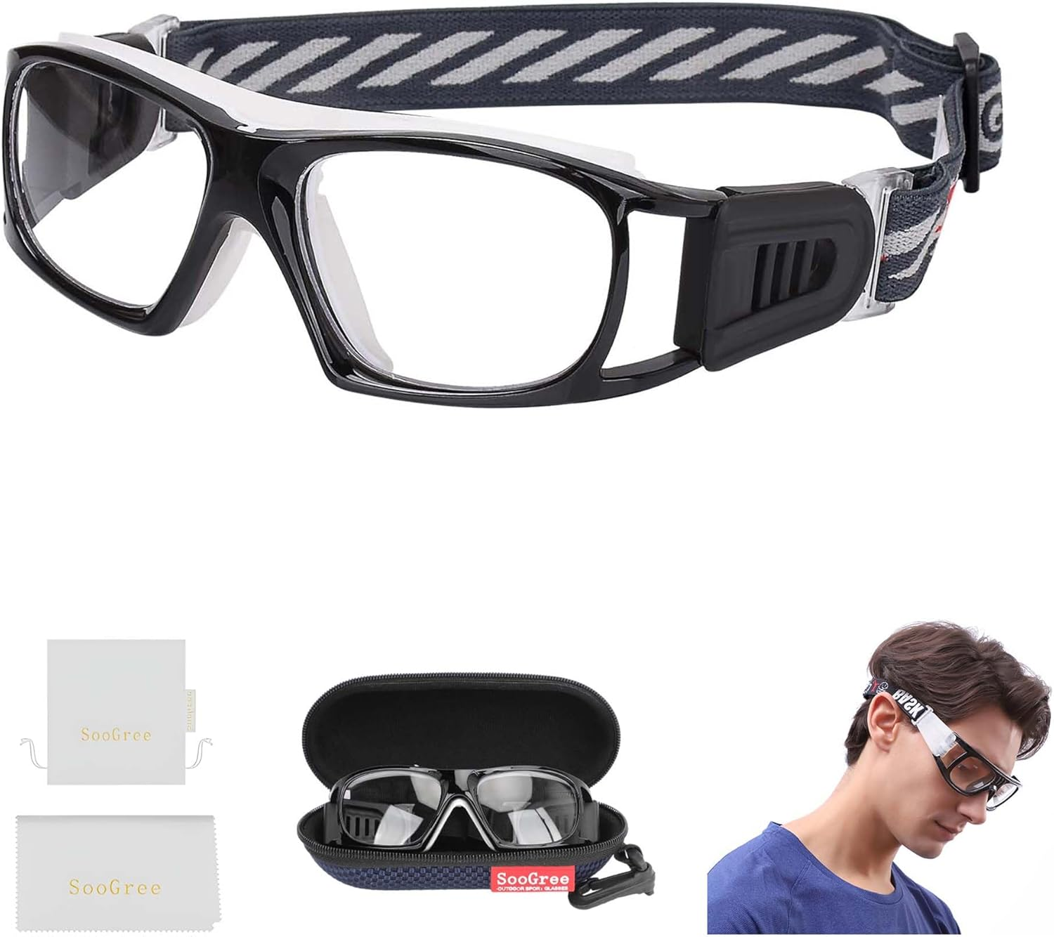 Sport Goggles Basketball Soccer Football Protective Eyewear Safety Goggles Adult Racquetball Goggles Lens Replaceable