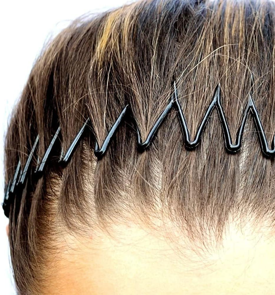 2 Pieces Black Stretch Comb, Full Circular Stretch Hair Comb, Plastic Headband, Hair Band Holder, Hairstyle Accessories for Long and Short Hair, Headband and Headbands, Hair Accessories image number 6