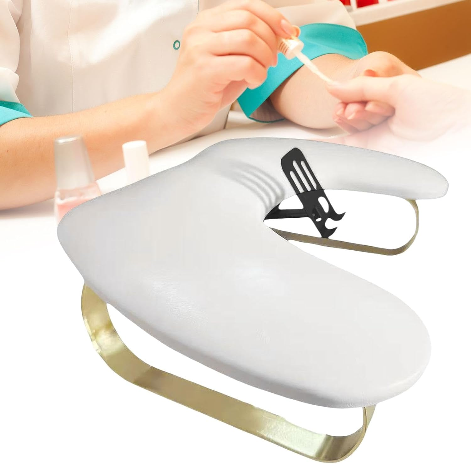 Qtueop Nail Arm Rest Hand Pillow Stylish Non Slip Soft Comfortable Manicure Armrest image number 2