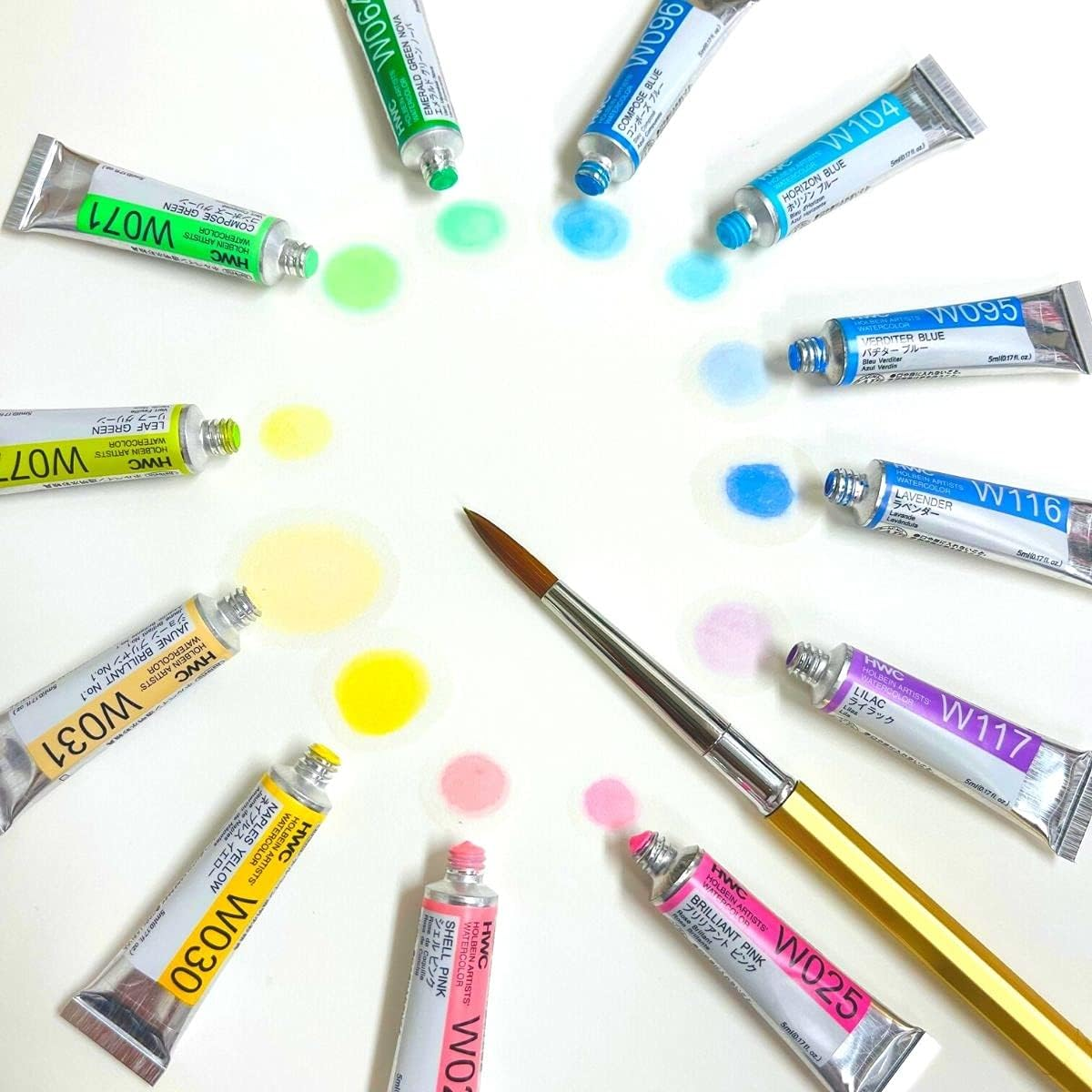 Holbein Artists' Watercolors - Pastels, Set of 12, 5 Ml, Tubes image number 1